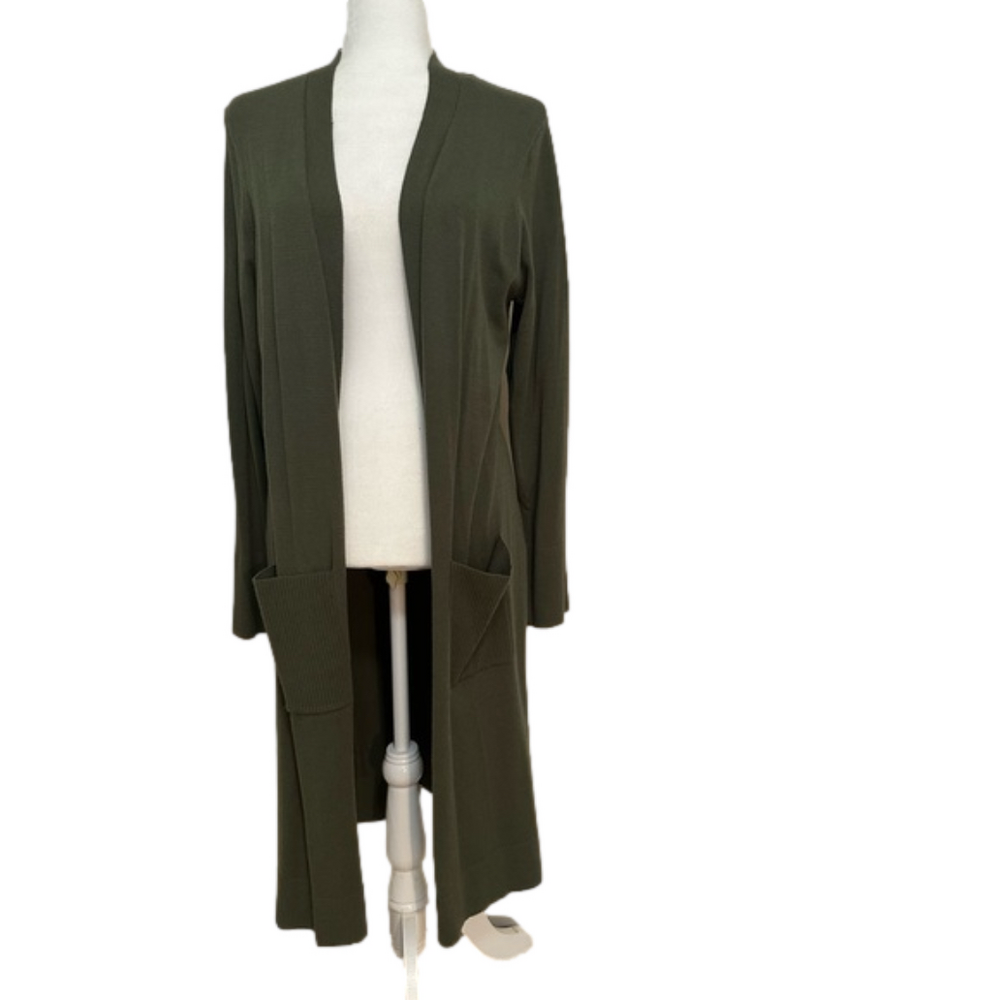 Time and Tru Open Front Duster with Pockets